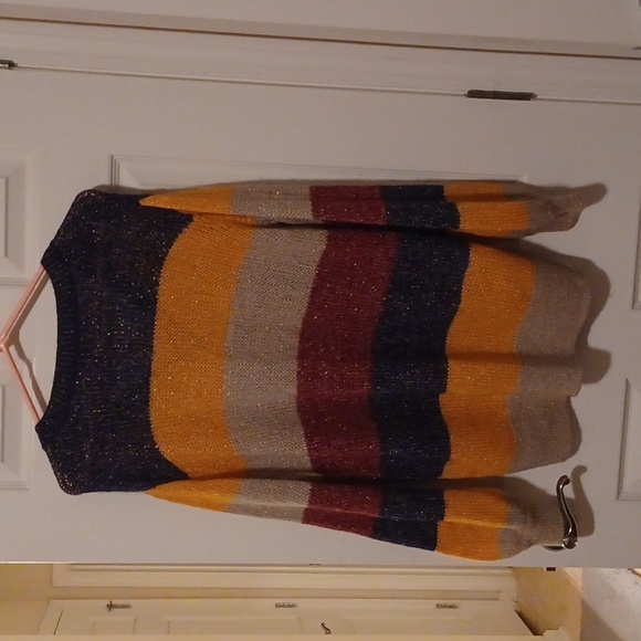 + Striped V-Neck Sweater - Picture 7 of 9